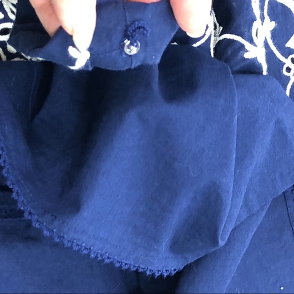 Anthropologie Navy Embroidered Sleeveless Dress XS - Picture 8 of 8